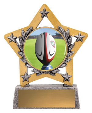 Rugby Mini Star Colour trophy