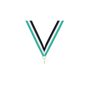 Teal / White / Black Ribbon - eagle rise sports