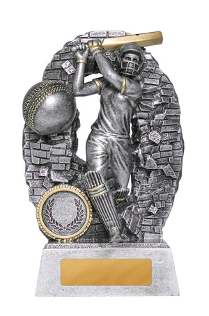 Crash Through Cricket Batter Female Trophy - eagle rise sports 