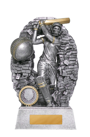 Crash Through Cricket Batter Female Trophy - eagle rise sports 