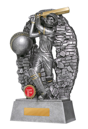 Crash Through Cricket Batter Female Trophy - eagle rise sports 