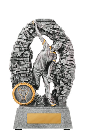 Crash Through Cricket Bowler Female Trophy - eagle rise sports