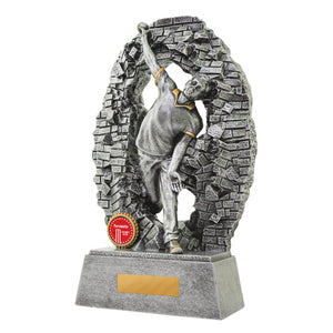 Crash Through Cricket Bowler Male Trophy - Eagle rise sports