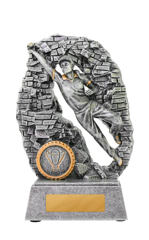 Crash Through Cricket Fielder Female Trophy - eagle rise sports