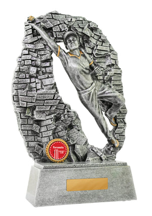 Crash Through Cricket Fielder Female Trophy - eagle rise sports