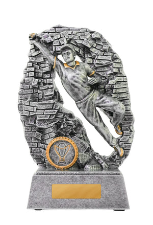 Crash Through Cricket Fielder Male Trophy - eagle rise sports