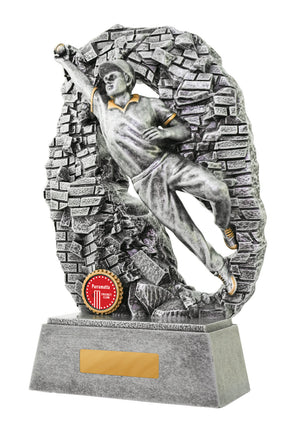 Crash Through Cricket Fielder Male Trophy - eagle rise sports