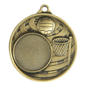 Global Medal Netball + 25mm insert