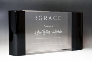 Crystal Horizontal Dual Edged Curved Block