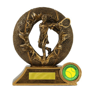 3D Break-thru Tennis-Fem Trophies