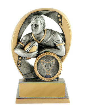 Elliptical -Rugby Breakthrough trophy - eagle rise sports