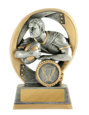Elliptical -Rugby Breakthrough trophy - eagle rise sports