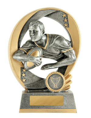 Elliptical -Rugby Breakthrough trophy - eagle rise sports