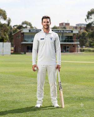 Deakin Cricket Club White Playing Shirt Long Sleeve
