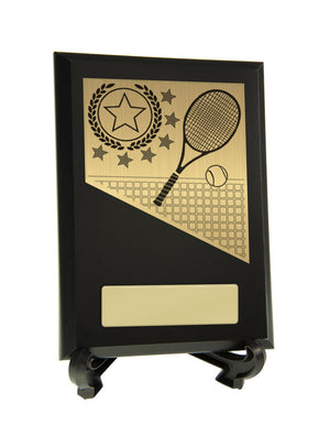 Plaque with Tennis Trim Trophies