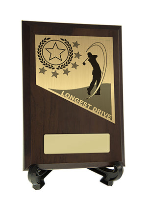 Plaque with Golf Longest Drive Trim
