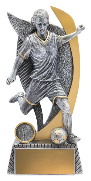 Football Warrior Female Trophy - eagle rise sports