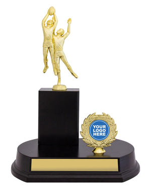 Black Offset Column Trophy - eagle rise sports