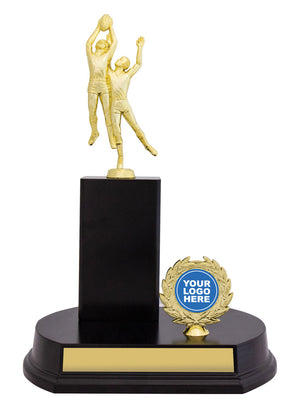 Black Offset Column Trophy - eagle rise sports