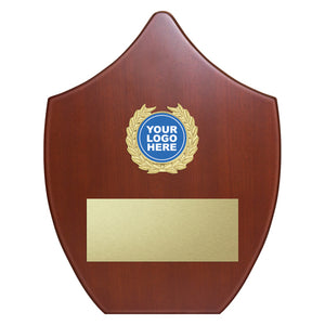 Aphelion Shield large custom achievement award trophy on wooden base