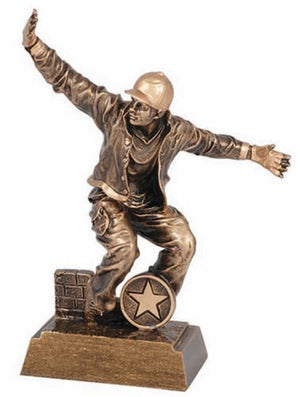 Male Hip Hop Dance 25mm insert mounted on a trophy holder base