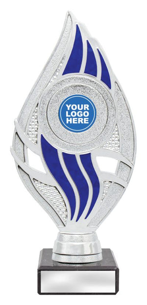 Rio Blue / Silver Marble Series dance trophies - eagle rise sports