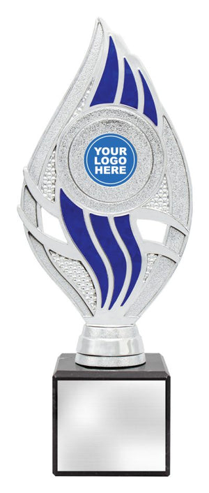 Rio Blue / Silver Marble Series dance trophies - eagle rise sports