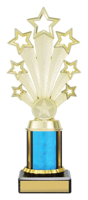 Blue Fanfare Series dance trophy - eagle rise sports