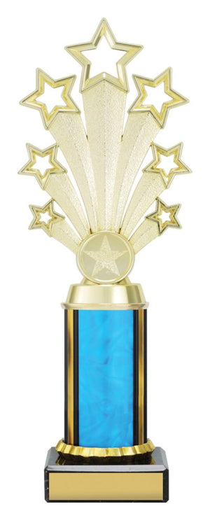 Blue Fanfare Series dance trophy - eagle rise sports