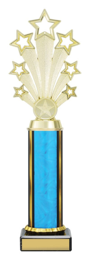 Blue Fanfare Series dance trophy - eagle rise sports