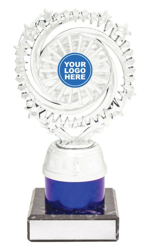Cosmic Holder Silver / Blue dance trophy - eagle rise sports