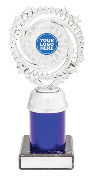 Cosmic Holder Silver / Blue dance trophy - eagle rise sports