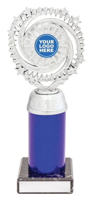 Cosmic Holder Silver / Blue dance trophy - eagle rise sports
