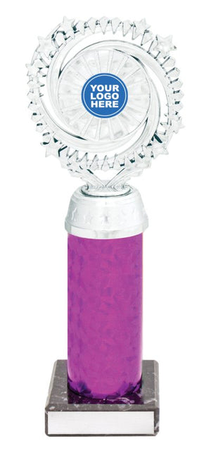 Cosmic Holder Silver / Purple dance trophy - eagle rise sports