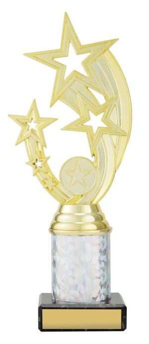 Gold Flying Star dance trophy - eagle rise sports
