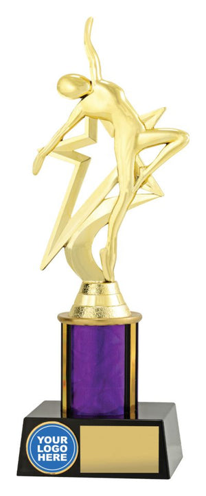 Purple Dazzle dance trophies - eagle rise sports