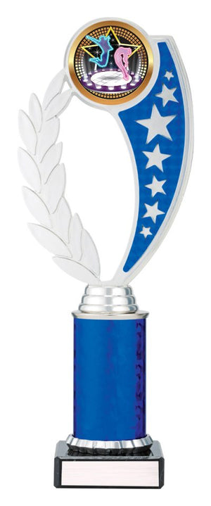 Blue / Silver Scout dance trophy - eagle rise sports