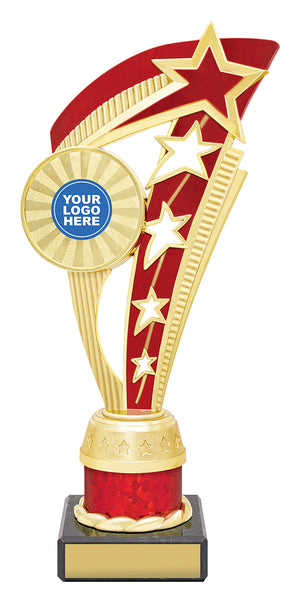 Echo Star Red football cup trophy - eagle rise sports