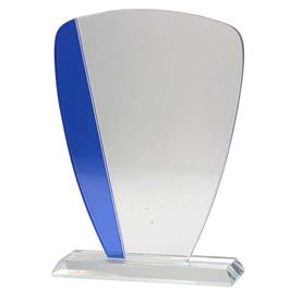 Glass Award Blue Edge Large