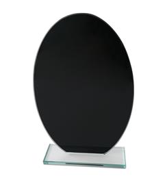 Glass Black Oval