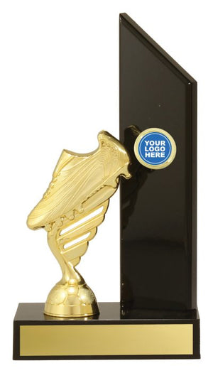 Gloss Black Wing football trophy - eagle rise sports