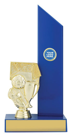 Gloss Blue Wing football trophy - eagle rise sports