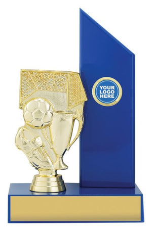 Gloss Blue Wing football trophy - eagle rise sports