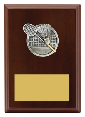 Plaque Peak Badminton Trophy - eagle rise sports