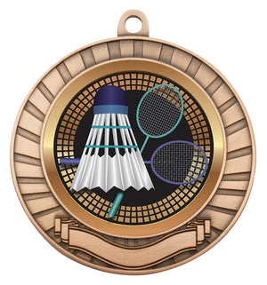 Eco Scroll Badminton Medal - eagle rise sports