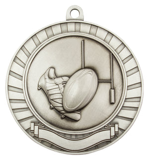 Eco Scroll Rugby medals - eagle rise sports