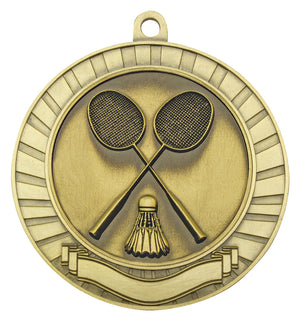 Eco Scroll Badminton Medal - eagle rise sports