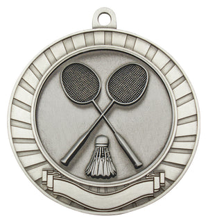 Eco Scroll Badminton Medal - eagle rise sports