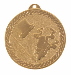 Gold, silver, and bronze Madison Series dance participation medal featuring detailed dance motifs on a bright finish metal disc