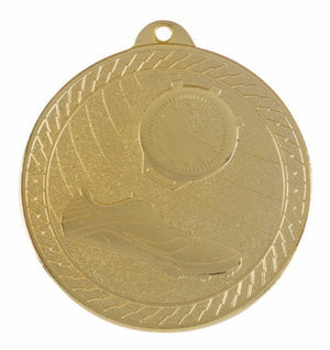 Madison Series Track medal in antique gold featuring detailed track runner motif